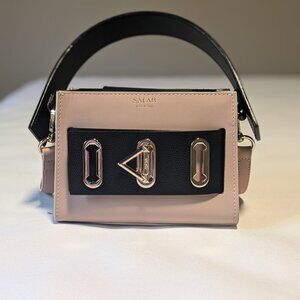 Salar Leather Crossbody Bag Purse Pink Made in Italy